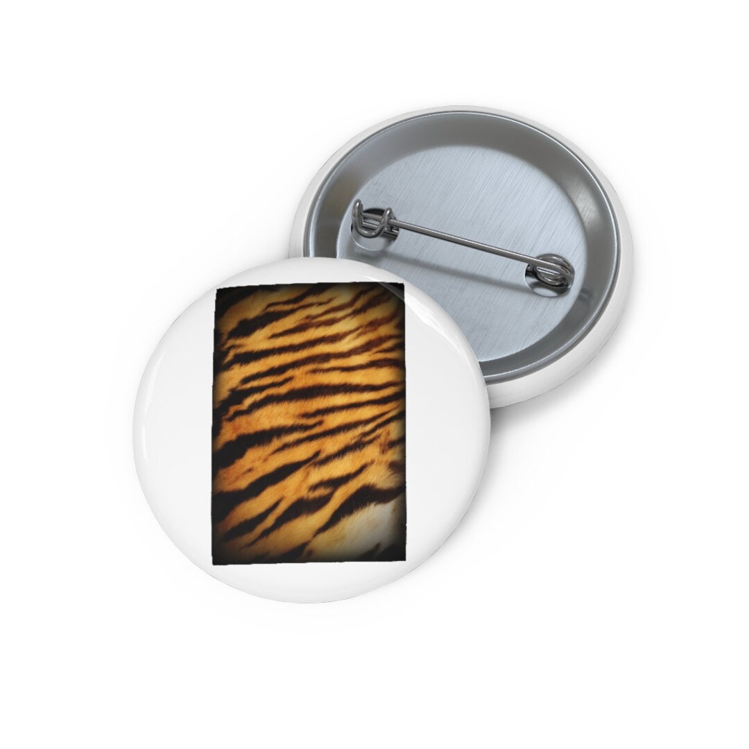 Tiger Ripper Pin Tiger Textured Pin, Tiger Textured Button, Button Set, Lapel Pin, Hat ...