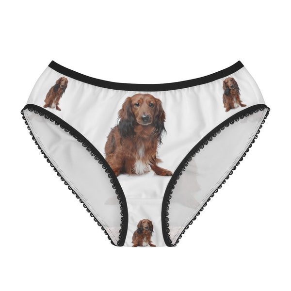 Derioi Dachshund Dog Puppy For Women's Teen Underwear Cotton Mid Waist