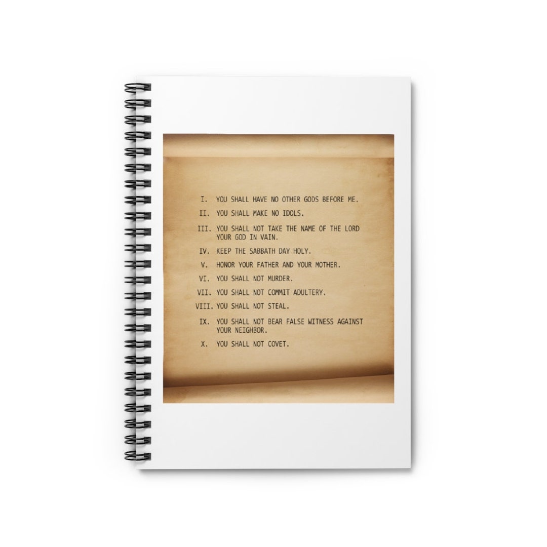 10 Commandments Notebook 10 Commandments Journal Ruled Line Pages Gift ...