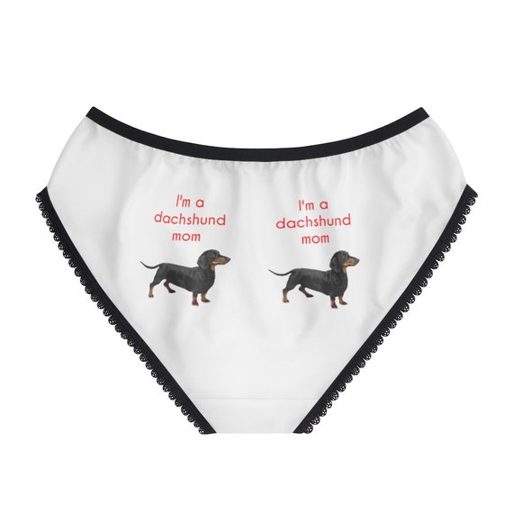 Culotte Femme Imprimé Teckel - Sans Couture, Taille Basse, Extensible Et Confortable Pour Un Port Discret