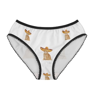 Fiesta Cat  Panties,  Fiesta Cat Underwear, Briefs, Cotton Briefs, Funny Underwear, Panties For Women