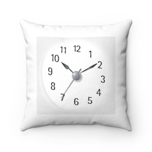 Clock  Pillow -  Clock  Throw Pillow - Custom Throw Pillow - Pillow Cover - Gift Idea - Room Decor
