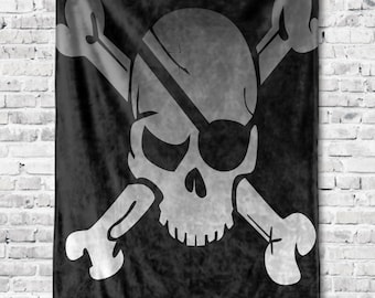 Skull Blanket, Skull Throw Blanket, Skeleton Blanket