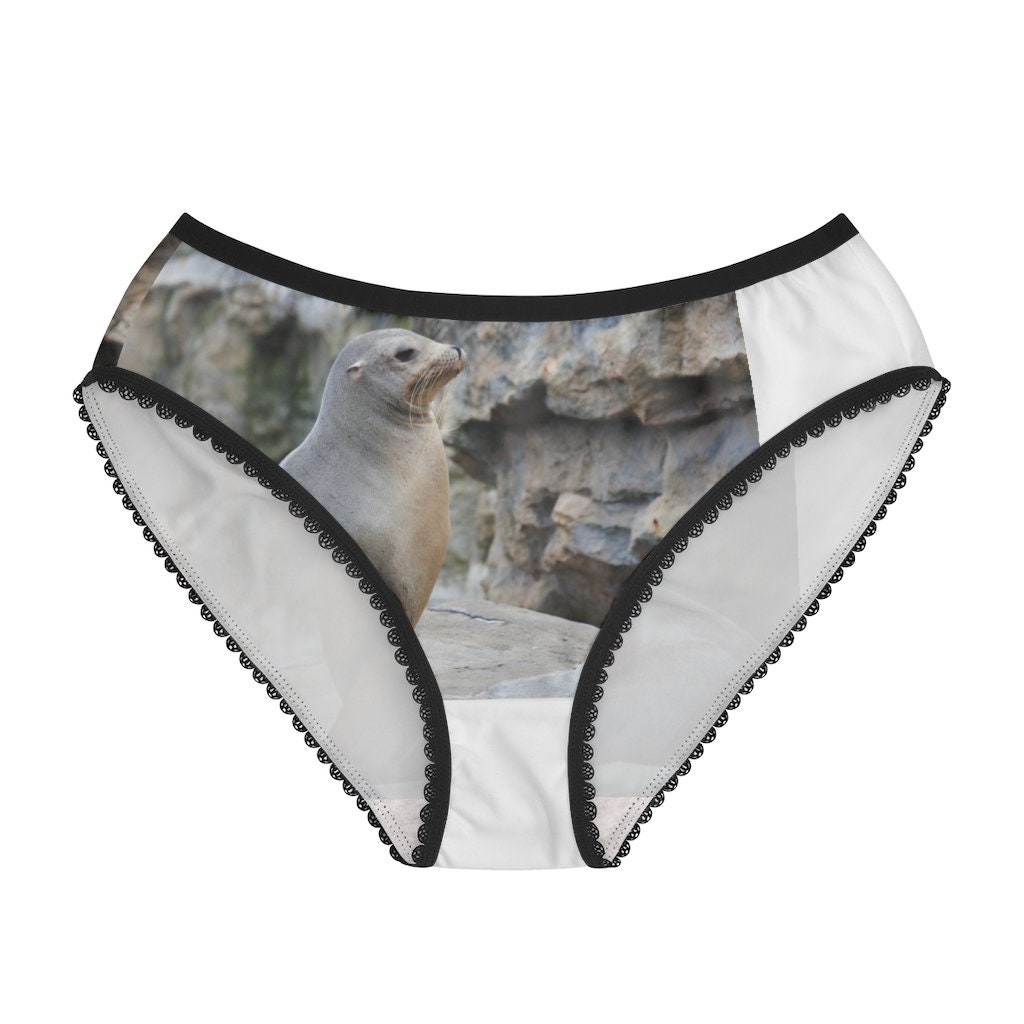 Harbour Seal  Panties,Harbour Seal Underwear Briefs Cotton Briefs Panties For Women Funny Underwear
