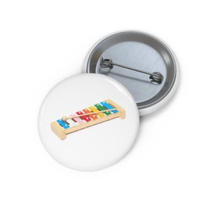 Xylophone Pin, Xylophone Button, Button Set, Lapel Pin, Hat Pin, Enamel Pins, Lapel Pins, Funny Pin