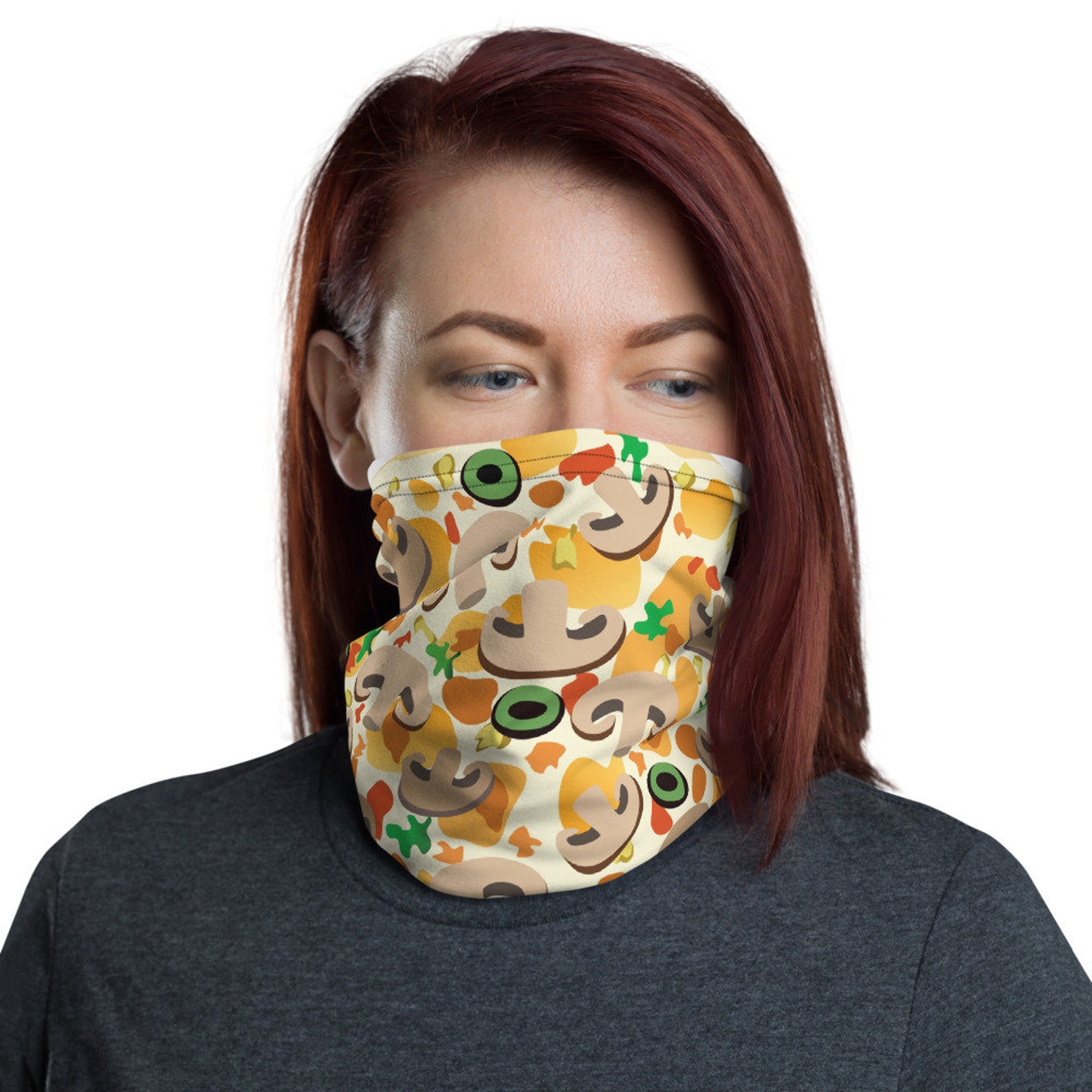 Pizza Print Mask Mask Pizza Pizza Lover Face Mask Pizza Etsy