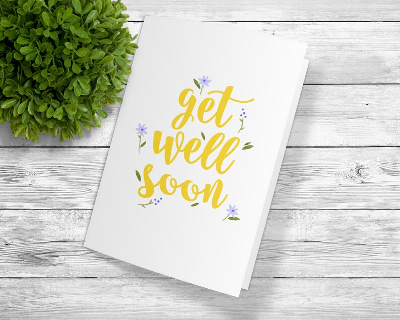 Get Well Soon Card Printable Get Well Card Downloadable Get Etsy