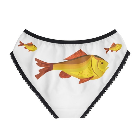 Fish Panties, Fish Underwear, Briefs, Cotton Briefs, Funny