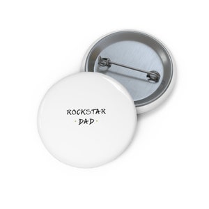 Dad Rockstar  Pin, Dad Rockstar Button, Button Set, Lapel Pin, Hat Pin, Enamel Pins, Lapel Pins, Funny Pin