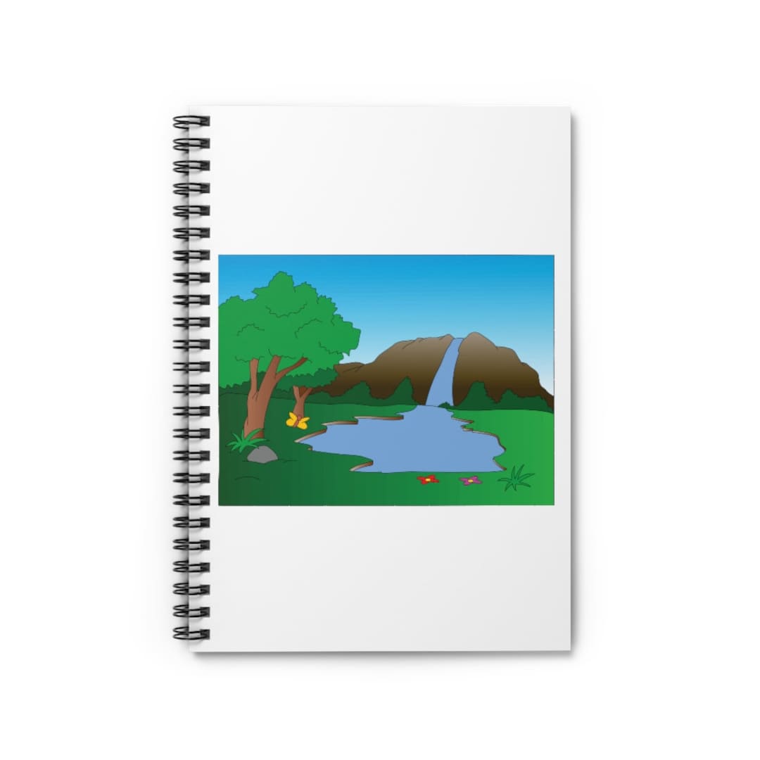 Waterfall Notebook - Waterfall Journal - Ruled Line Pages - Gift Idea ...