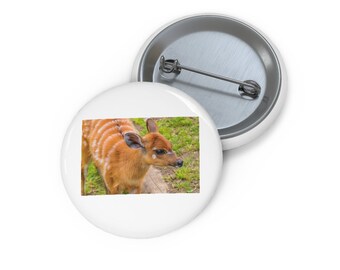 Western Sitatunga Marshbuck Orange  Pin, Western Sitatunga Marshbuck Orange Button, Button Set, Lapel Pin, Hat Pin,
