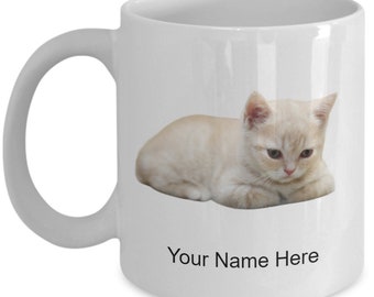 Personalized Cat Mug, Coffee Cup for Cat Lovers, Pet Gift Idea, Gift for Cat Owners, Pet Coffee Mug