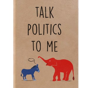 Carnet politique, Journal politique, Pages lignées, Idée cadeau, Journal de gratitude, Livre de mémoire, Journal en similicuir