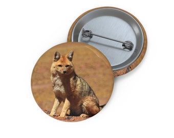 Fox Pin, Fox Button, Button Set, Lapel Pin, Hat Pin, Enamel Pins, Lapel Pins, Funny Pin