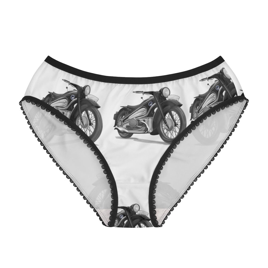 Motorcycle Panties, Motorcycle Underwear, Briefs, Cotton Briefs, Funny