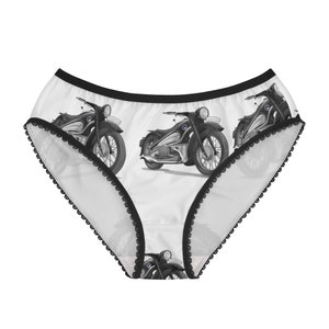 Motorcycle  Panties,  Motorcycle Underwear, Briefs, Cotton Briefs, Funny Underwear, Panties For Women