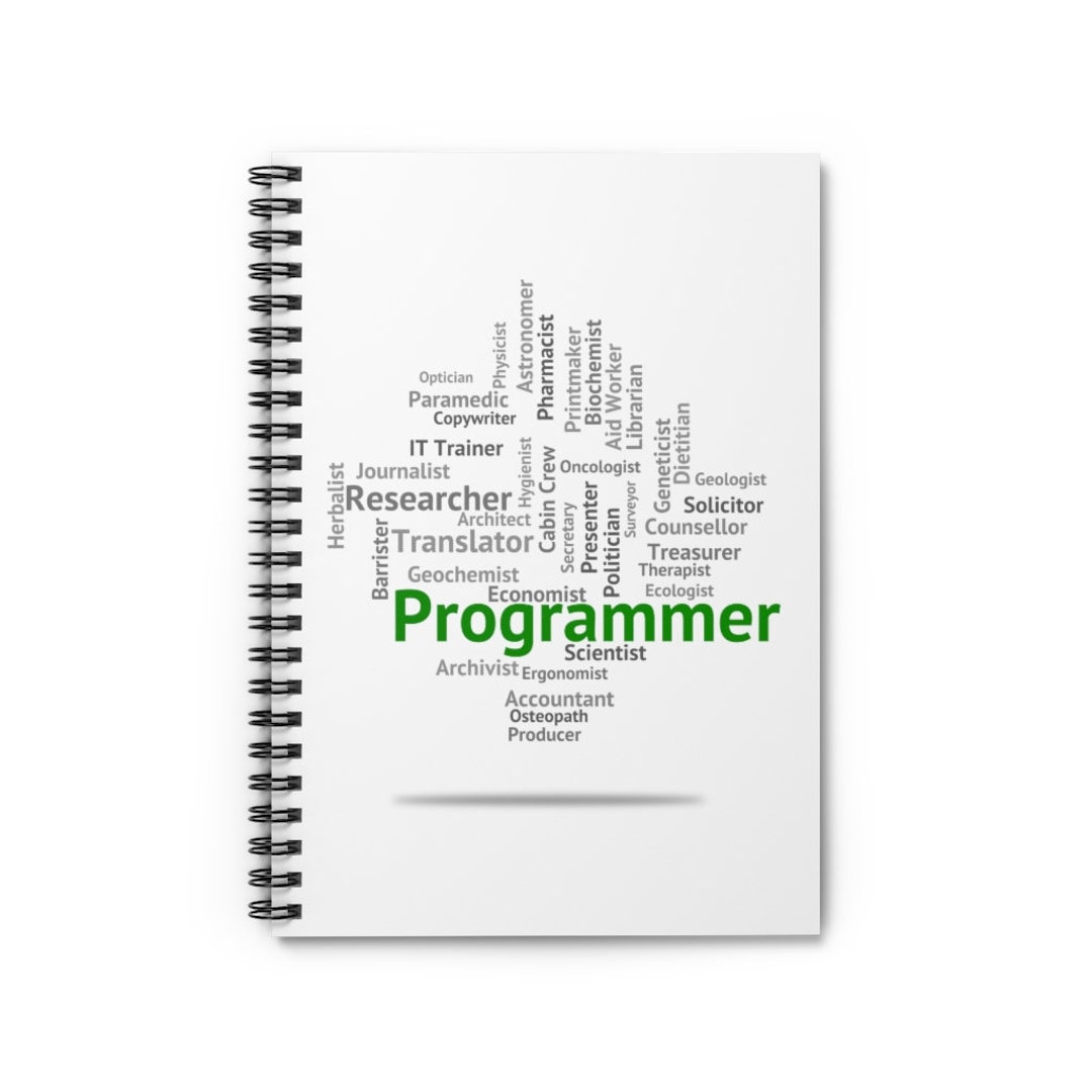Programmer Job Notebook Programmer Job Journal Ruled Line Pages Gift ...