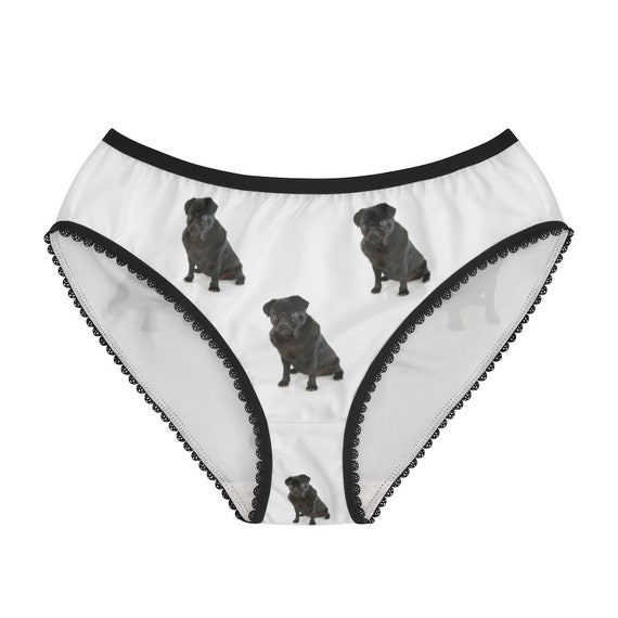 Pug Panties, Pug Underwear, Briefs, Cotton Briefs, Funny Underwear