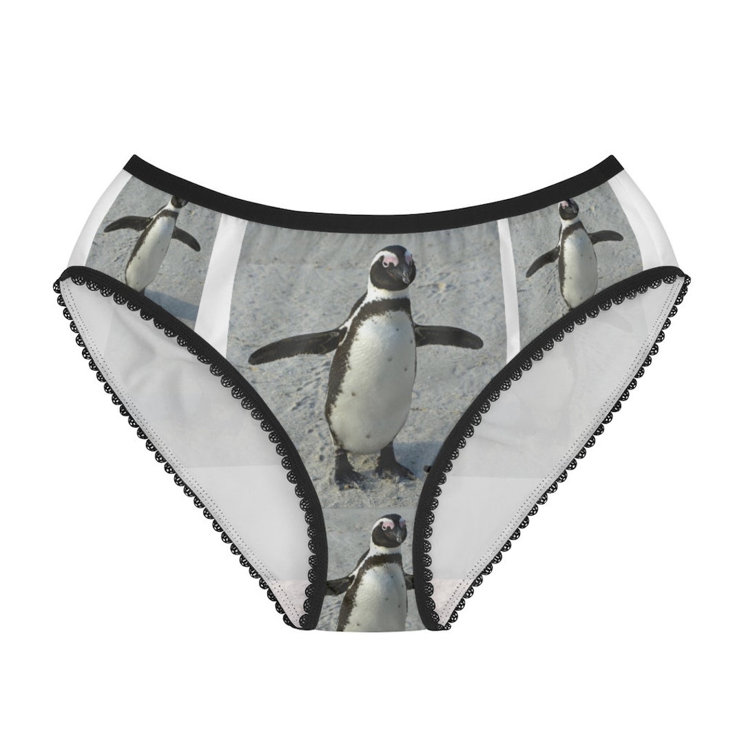 African Penguin Panties, African Penguin Underwear, Briefs, Cotton Briefs,  Funny Underwear, Panties for Women 