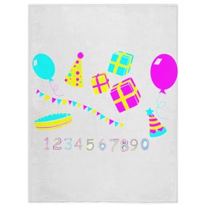 Birthday Blanket, Birthday Lover Gift, Fleece Blanket, Gifts, Personalized Blanket
