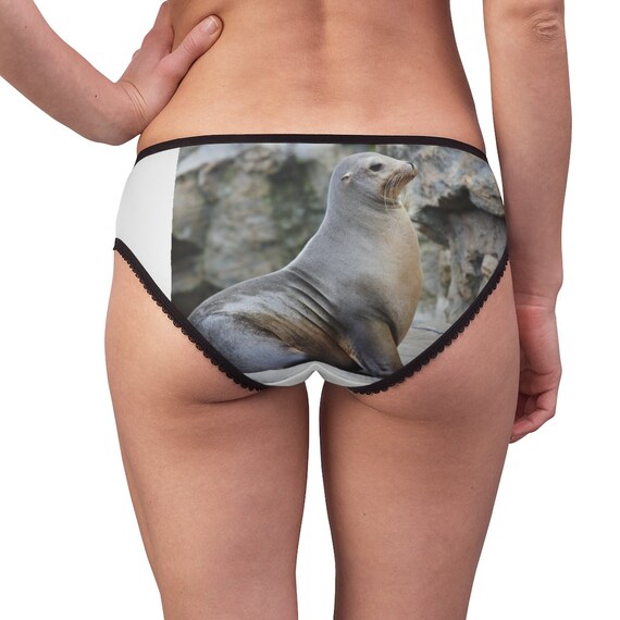 Funny Underwear Cotton Briefs Panties For Women Harbour Seal  Panties,Harbour Seal Underwear Briefs
