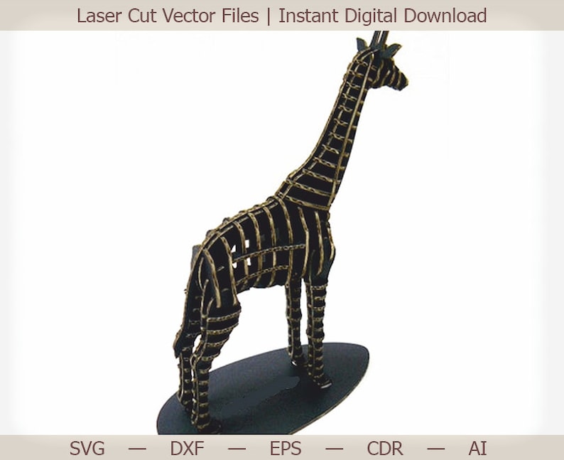 Giraffe. Laser Cut Laser Cut Vector Laser Cut Wood Laser Etsy