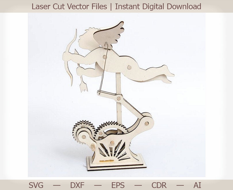 Cupidon. Plans de travail du bois, puzzle en bois, fichiers lasercut, lasercut, bois découpé au laser, fichiers dxf pour laser, bois cnc, cnc
