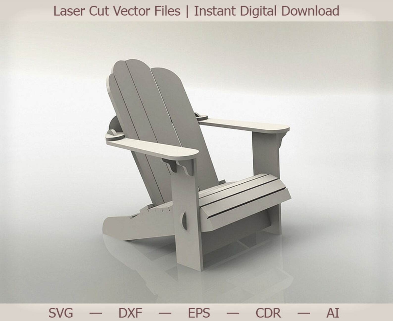 Chair. Vector model laser cut file cnc patterns lasercut Etsy