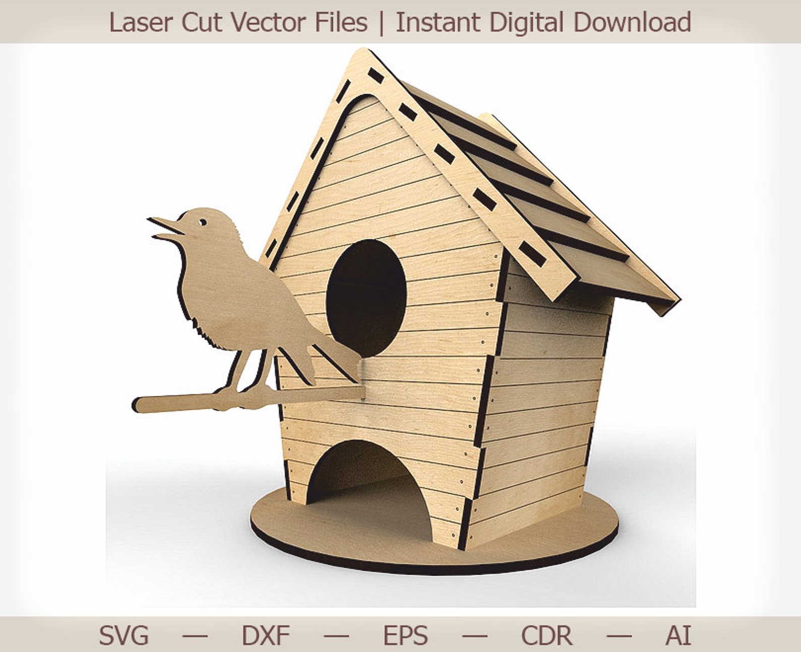 Birdhouse. Cdr Plans Dxf Cdr Dxf Files for Cnc File Cnc Etsy Hong Kong