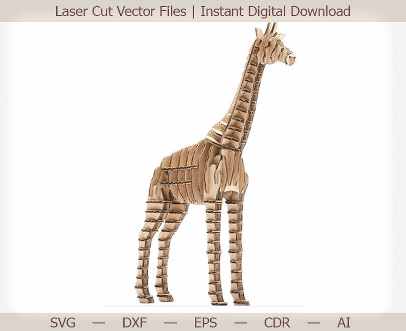 Giraffe. Laser Cut Laser Cut Vector Laser Cut Wood Laser Etsy