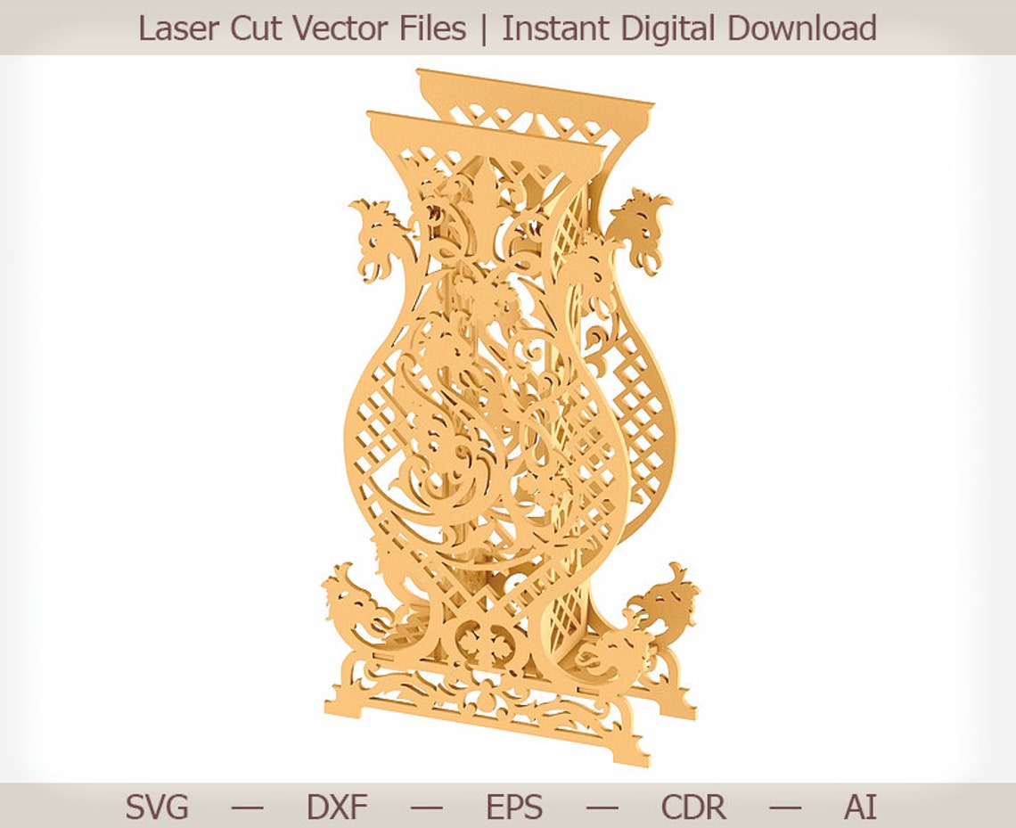 Vase. Laser cut file laser cut laser cut wood laser cut Etsy