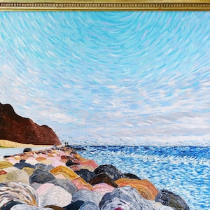 マリブの道路沿いのフルーツカート 油絵アートプリント - ポスター、壁飾り、室内装飾、壁掛け、絵画、インテリア