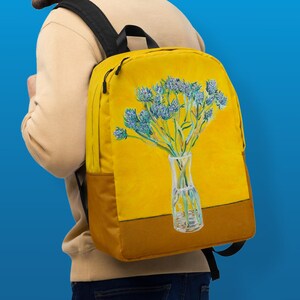 Sac à dos Flower Thistles - Sac à dos pour femmes, sac de voyage, cadeau pour elle, cadeau pour lui, fête des mères, sac à main, rentrée scolaire, collège, dortoir, rose