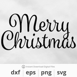 Merry Christmas Lettering Design - Instant Digital Graphic Download – dxf, eps, png, svg files included! Christmas, Navidad, Typography