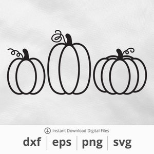 Kürbisse - sofortiger digitaler Grafik Download – dxf, eps, png, svg Dateien enthalten! Herbst, Herbst, Halloween, Erntedank