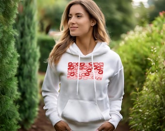The Kisses Hoodie - Couples, Love, Valentine's Day, Gift For Fiance, Anniversary, Wedding Day, Birthday, Wedding, Cute, Christmas Gift