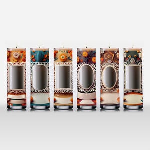Dia de Los Muertos Skeleton Sugar Skull Tall Cylinder Candle Labels -Instant Digital Graphic PNG Download! Day of the Dead Candle Stickers
