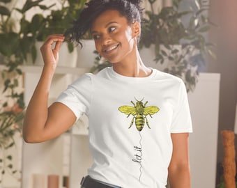 Let It Bee T-Shirt - Cute Bee Graphic Tee | Inspirational Let It Be Shirt | Positive Message Shirt | Nature Lover Gift | Aesthetic Bee Tee