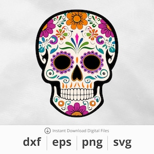 Dia de los muertos squelette sucre crâne-téléchargement graphique numérique instantané : dxf, eps, png, fichiers svg inclus ! Mug PNG, Squelette mexicain mignon