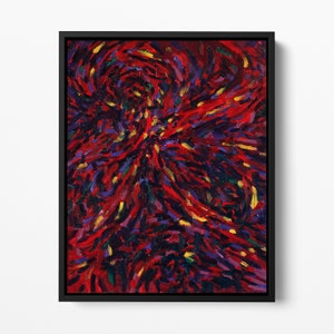 No. 61 Abstract Oil Painting - Gift for Him, Gift for Her, Artwork, Wall Decor, Home Decor, Wall Hangings, Office, Living Room, Fathers Day