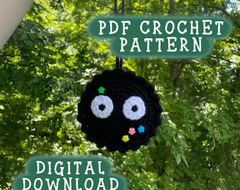 Soot Sprite Crochet Keychain With Stars | Studio Ghibli