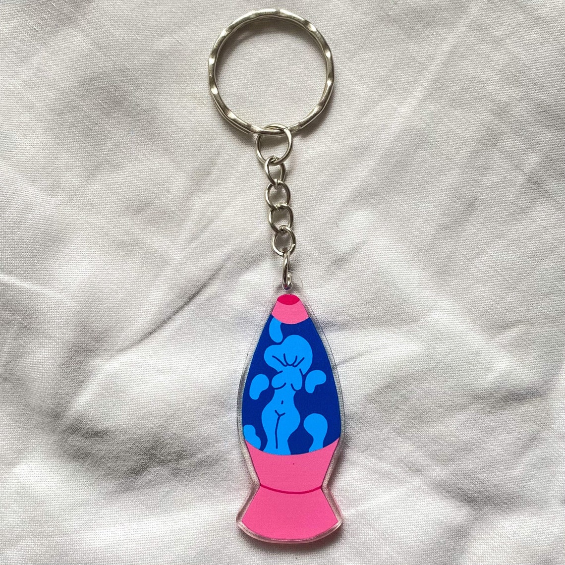Lava Girl Keychain Lava Lamp Design Cute Colorful Keyring Etsy