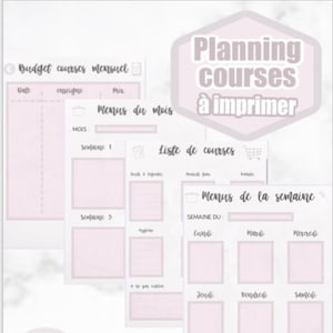 Planificateur De Menus  Liste De Course (French) Graphic by Be On