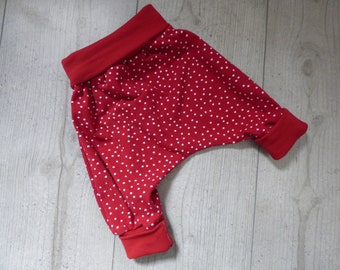 Pumphose/Mitwachshose/Babyhose/Kinderhose/Punkte/Rot/Bio-Stoffe/Biobaumwolle/nachhaltig