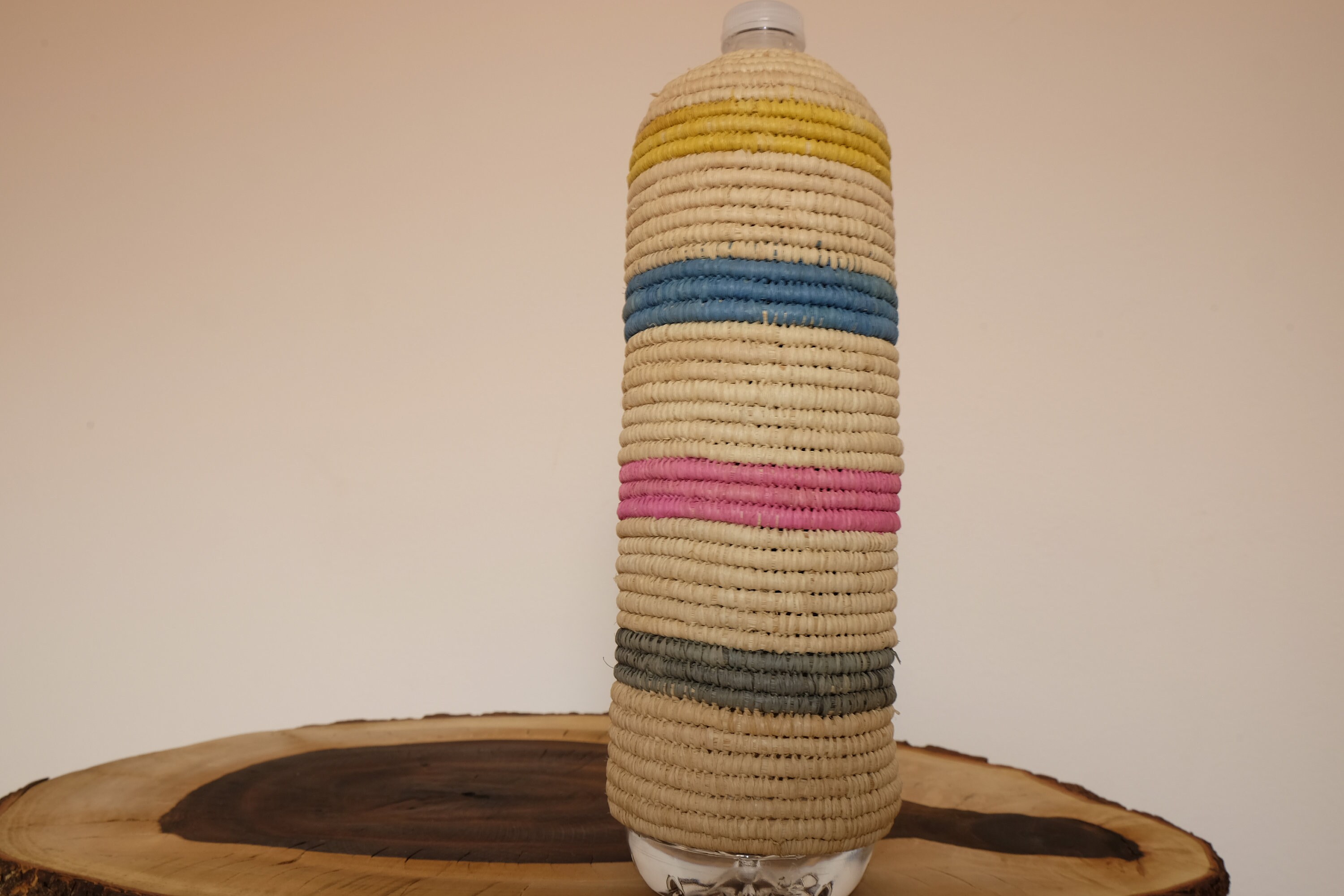 Free Shipping - Handcrafted Raffia Bottle Covers, Moroccan Moroccan Bottle Cover Natural Handwooven 