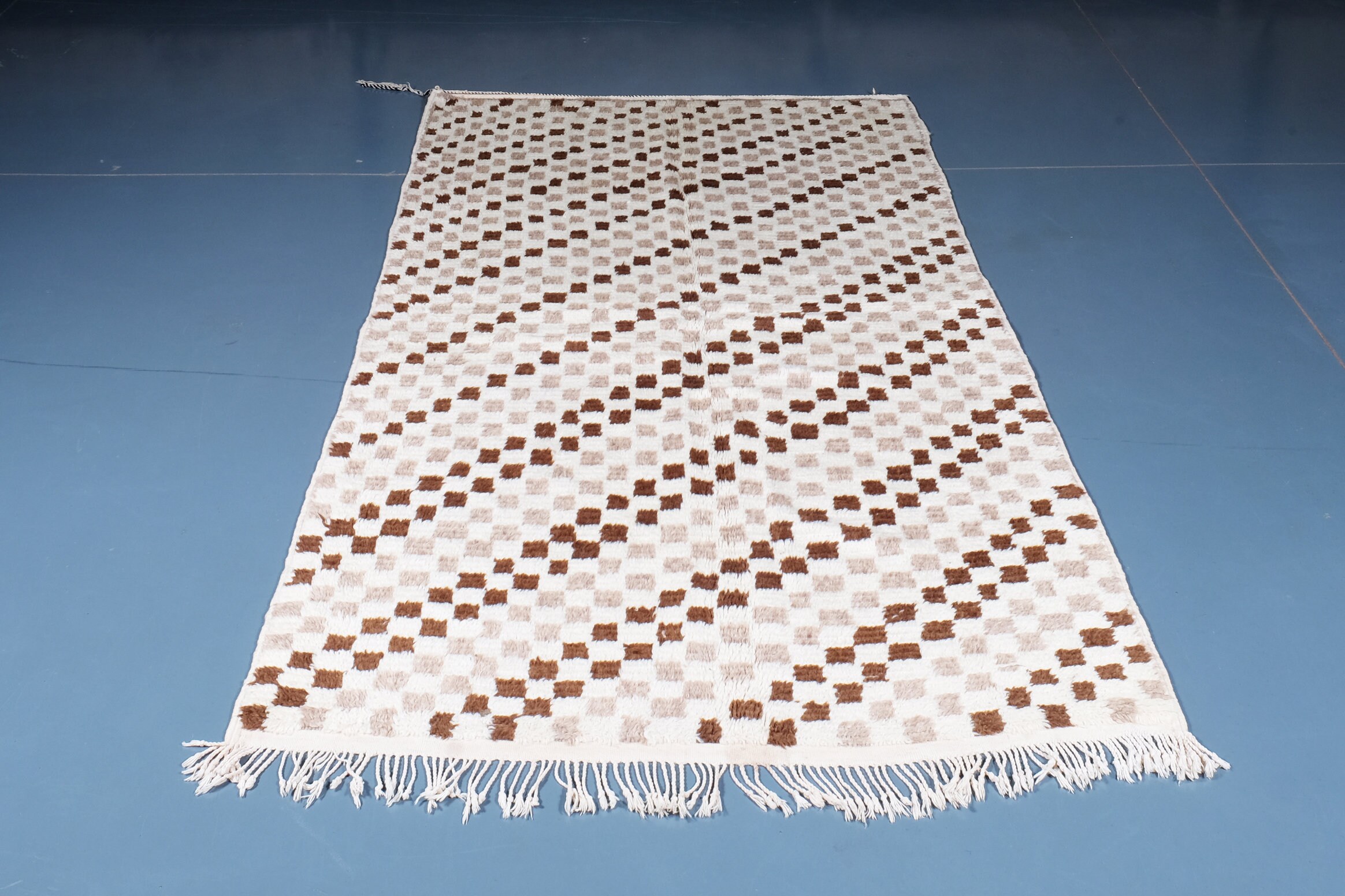 Moroccan Azilal Rug 6.88 Ft X 3.87 Ft, Authentic Rug, Moroccan Area Berber Handmade Carpet, Wool Rug