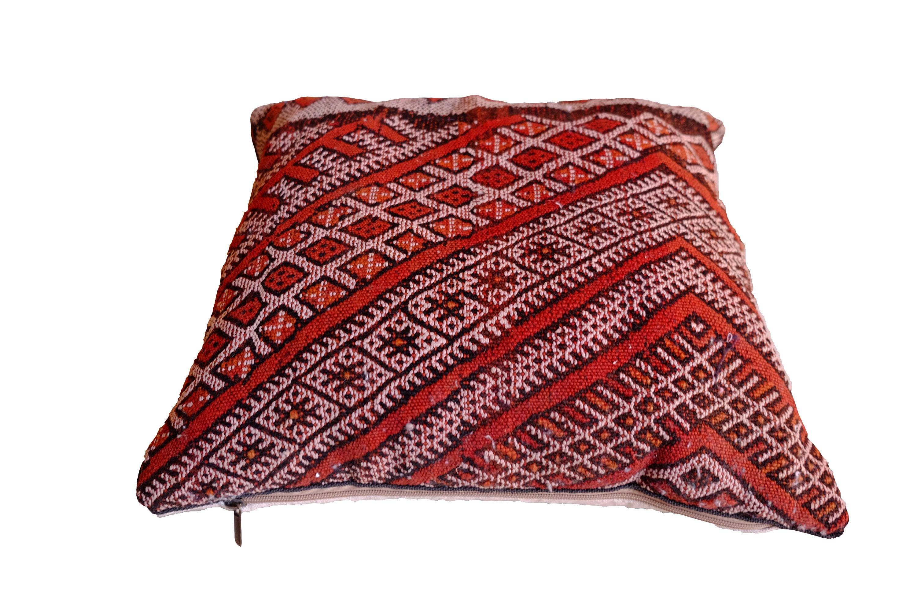 Vintage Pillow Pouf Kilim 18 X - Moroccan Kilim Berber Vintage Pillow