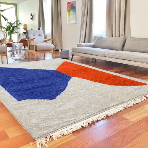 New Custom Moroccan rug , Handmade Moroccan Rugs , Beni ourain carpet , shops Genuine Wool rug , Berber carpet ,Custom wool rugs