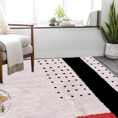 Red Moroccan Rug | Custom Moroccan Rug shops | Moroccan shag rug | Hand Woven Rug | Moroccan berber rug | Berber rug | Red Rug | Moroccan rug