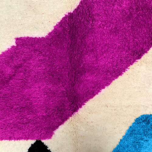 New Custom Moroccan rug , shops Purple Handmade Moroccan Rug , Beni ourain carpet , Genuine Wool rug , Berber carpet , Custom wool rugs
